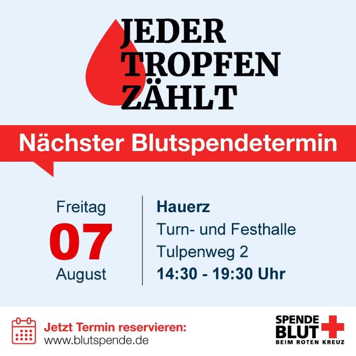 Die nächste Blutspende steht an 🩸
Und dieses Mal gibt's sogar was tolles zu gewinnen 🤩

Kommt vorbei, am 7. August in Hauerz und spendet Blut ❤️
#spendengehen #barcelonagewinnen #blutspende #drk #deutschesroteskreuz