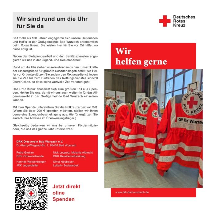 Wir helfen gerne,  und das rund um die Uhr 🚑🚨 Hilf jetzt du uns - direkt, online und unkompliziert über den QR Code im Bild. Damit können wir noch bessere Arbeit leisten, denn wir unterstützen damit z.B. unsere Mitglieder in ihren Ausbildungen, schaffen optimales Material an oder oder oder. Wir sagen bereits jetzt DANKE für deine Unterstützung! #drk #deutschesroteskreuz #ehrenamt #spenden #danke