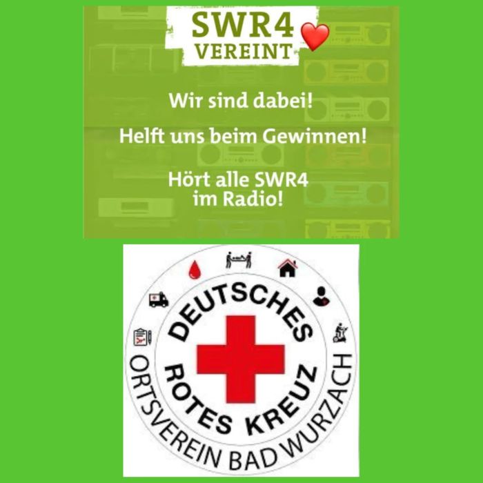 *Mit eurer Unterstützung haben wir die Chance auf neue Softshelljacken für unsere fleißigen Blutspendehelfer ❤️*

*Wir helfen Leben retten, helft ihr uns bitte beim SWR4 hören und gewinnen!*

Sobald ihr unseren Verein im Radio hört haben wir als Vereinsmitglieder 4 Songs lang Zeit dort anzurufen und zu gewinnen 🤩

Danke für eure Unterstützung!! @swr4