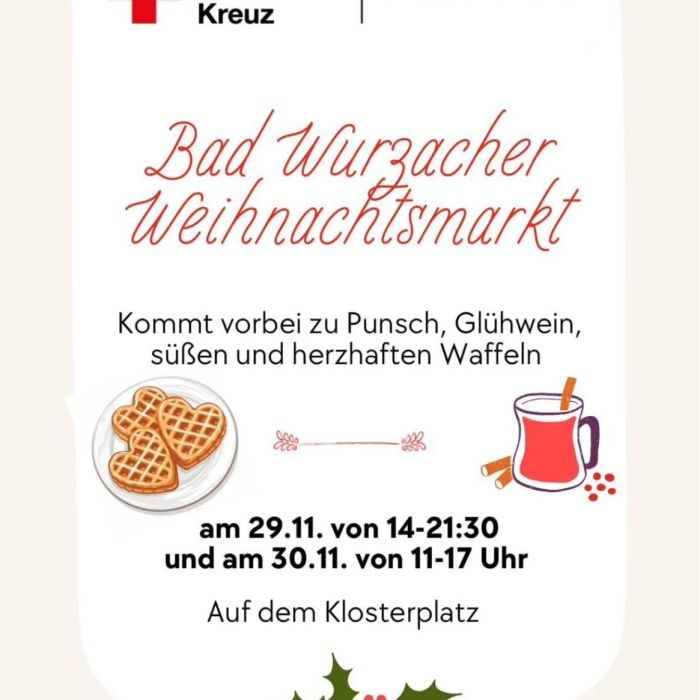 Kommt gerne bei uns vorbei am Wurzacher Weihnachtsmarkt ❤️ morgen ab 14 Uhr und am Sonntag ab 11 Uhr! Wir freuen uns auf euch 🥰
#weihnachtsmarkt #christmas #weihnachten #drk #deutschesroteskreuz #badwurzach #klosterplatz #waffeln #glühwein #lecker